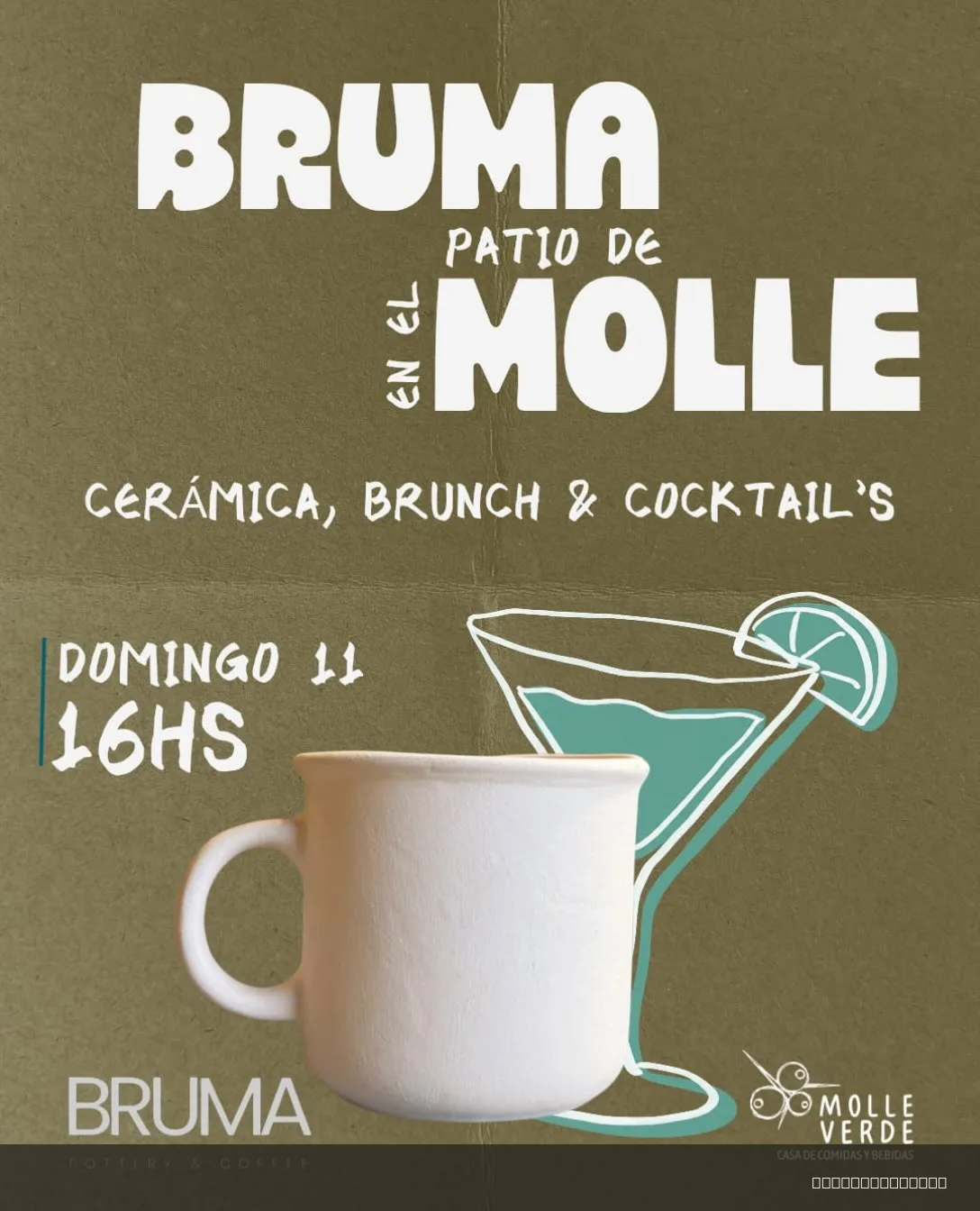 Flyer de Bruma en el patio de Molle — domingo 11 de octubre, Comodoro Rivadavia