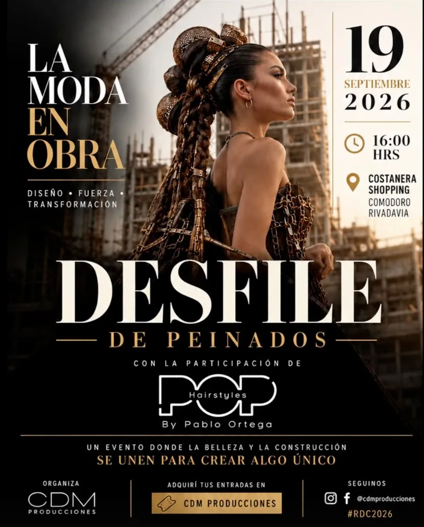 Flyer de La Moda en Obra - Desfile de Peinados — sábado 19 de septiembre en Costanera Shopping, Comodoro Rivadavia