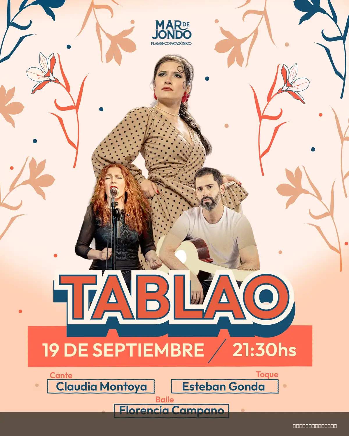Flyer de TABLAO — sábado 19 de septiembre, Comodoro Rivadavia